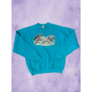 vintage fruit of the loom horse nature crewneck